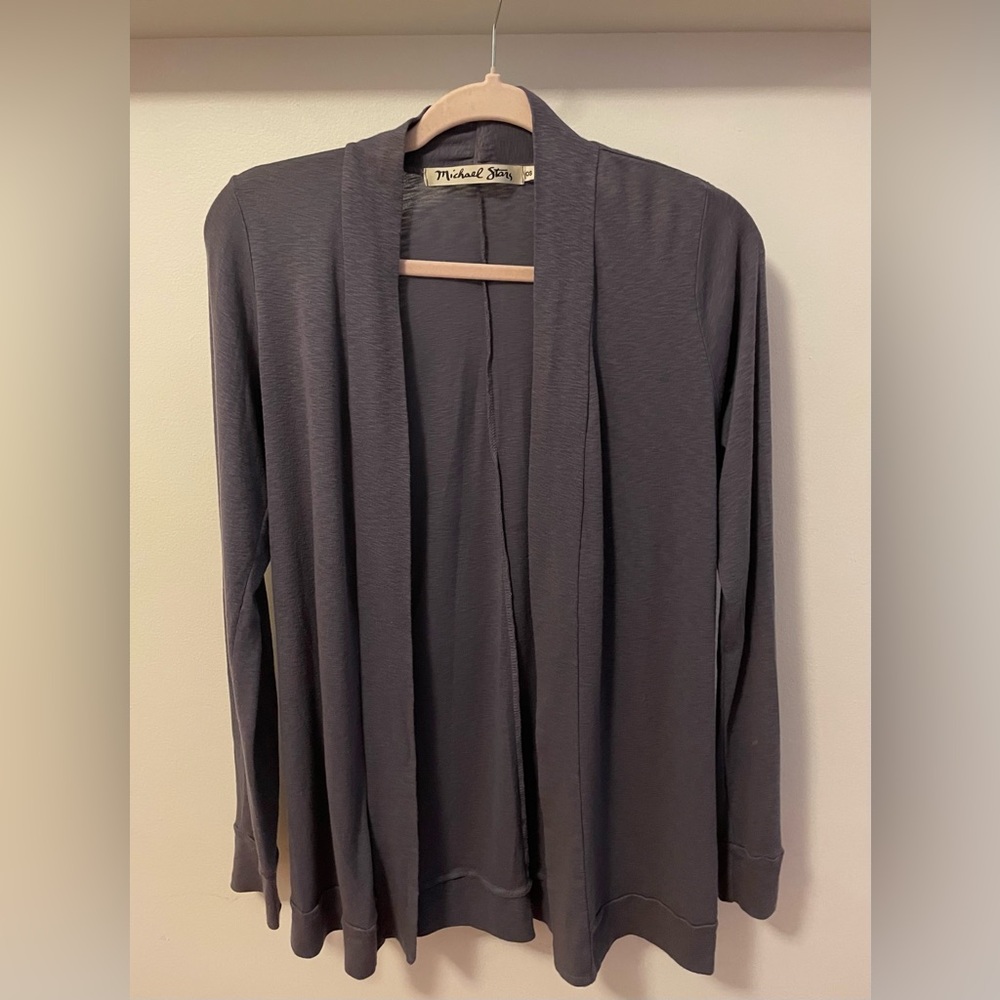 Michael Stars Light Weight Open Front Cardigan